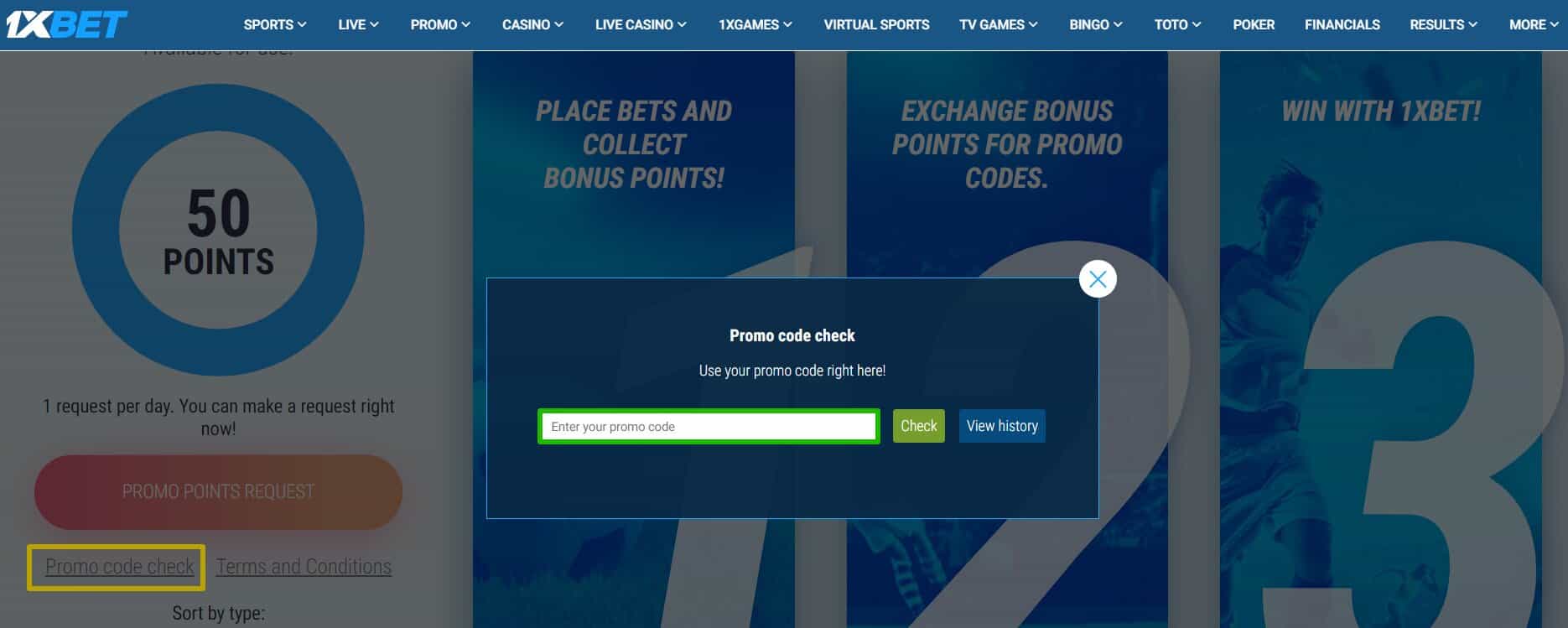 1xbet Promotion Code